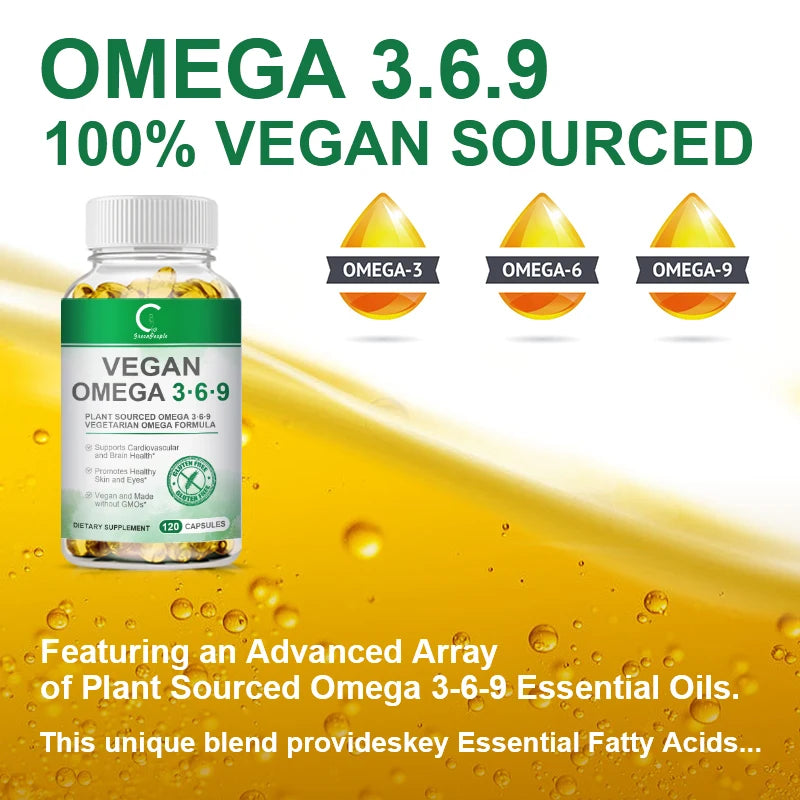Omega-3 Fish Oil Capsules – Non-GMO, Gluten-Free | Nervous System, Skin, Hair & Stress Relief | 120 Count Peaceful Pleasures Health and Wellness
