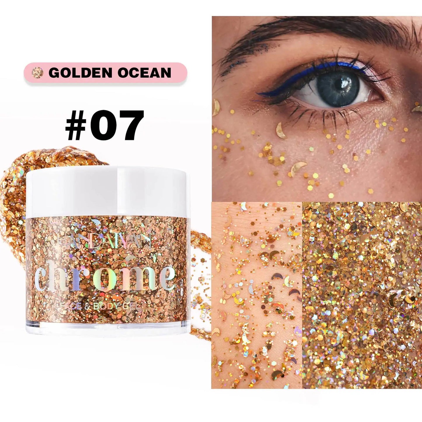 Face & Body Glitter Gel – Festival, Concert & Carnival Makeup