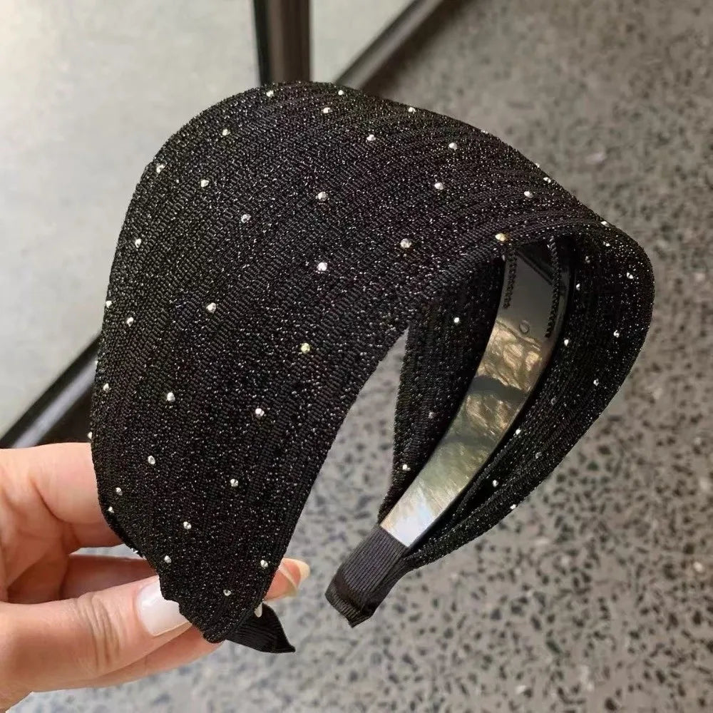 Sparkling Rhinestone Wide Headband – Moon Star Party Hairband