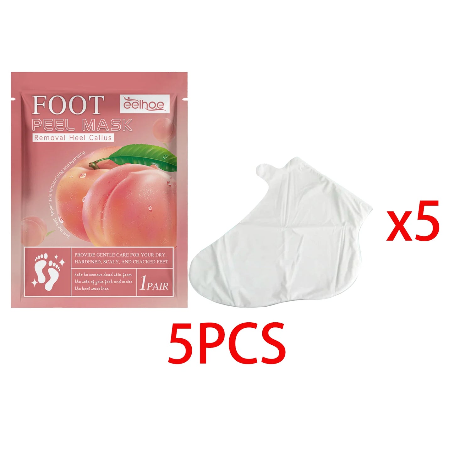 Peach Exfoliating Foot Mask Booties | Dead Skin Removal Socks