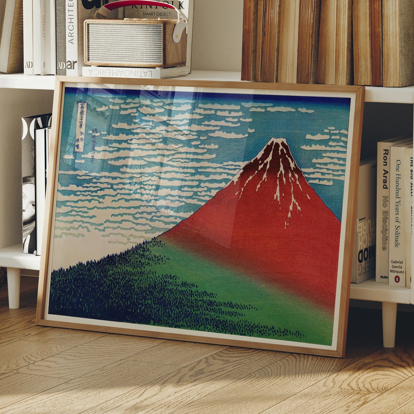 Minimalist Japanese Mount Fuji Canvas Wall Art Print Poster