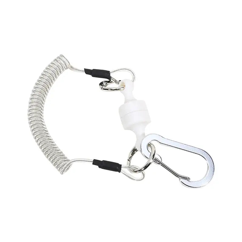 Retractable Coil Tether with Magnetic Buckle Clip Auto-Release High Elasticity Spring Cord Anti-Loss Safety for Keys Tools Peaceful Pleasures Health and Wellness