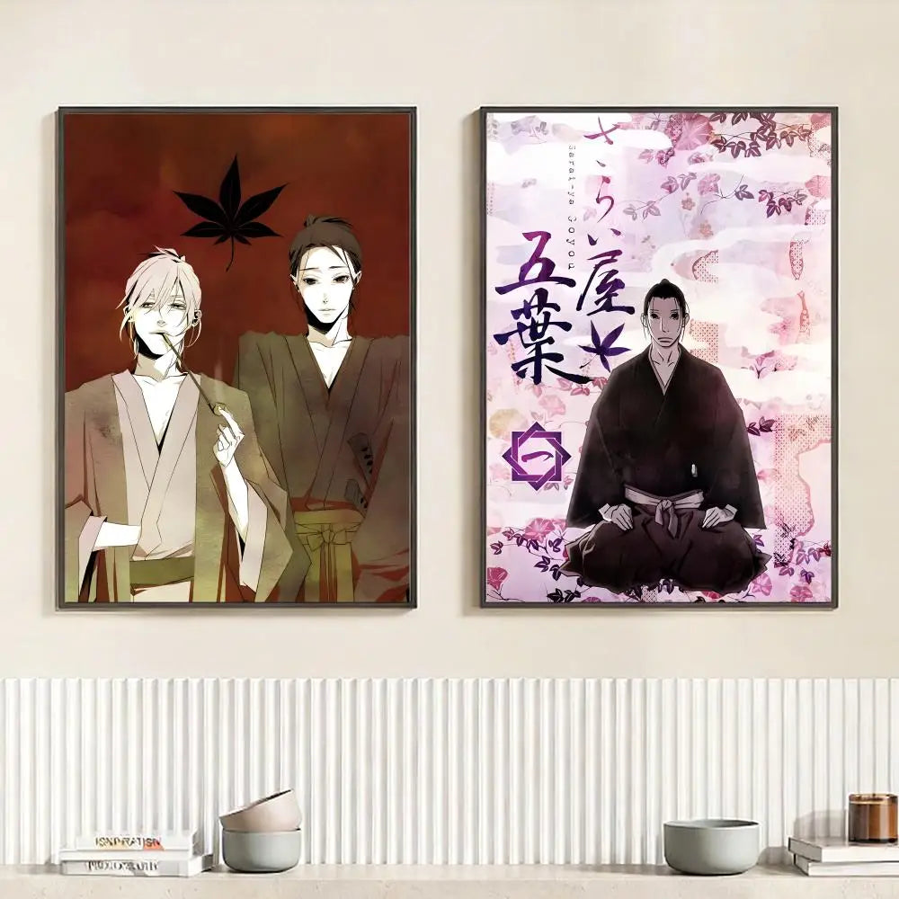 Anime H-House of Five Leaves Poster HD Self Adhesive Waterproof Wall Art Ideal for Home Office Dorm Bedroom Great Gift Peaceful Pleasures Health and Wellness