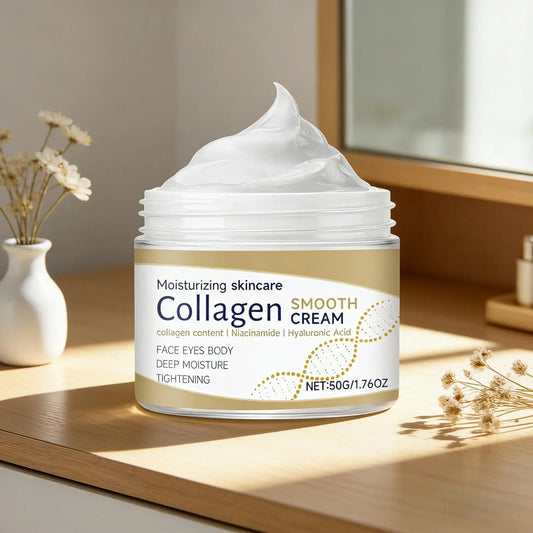 Collagen Cream Hyaluronic Acid & Niacinamide Moisturizer 50g Collagen Face Cream Peaceful Pleasures Health and Wellness