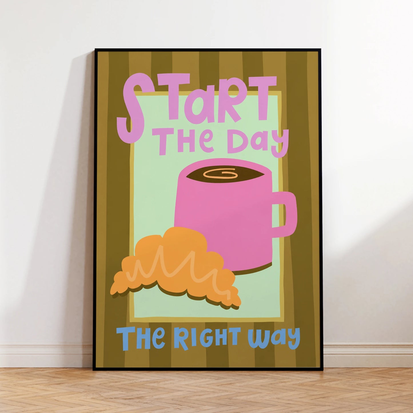 Coffee Quote Canvas Wall Art Print | Morning Motivation Decor