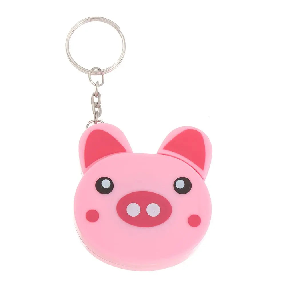 Cartoon Animal Tape Measure with Keychain – 1.5M Retractable