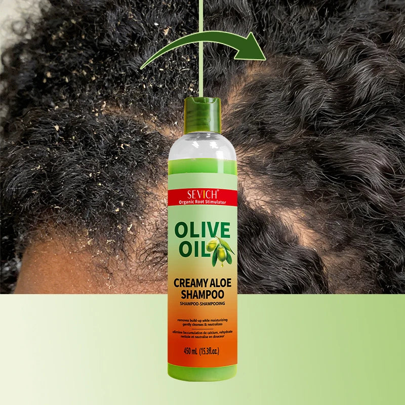 Olive Oil Shampoo 450ml Deep Cleansing Dandruff Removal Shampoo Oil Control Prevents Hair Breakage Scalp Cleansing Hair Care Peaceful Pleasures Health and Wellness