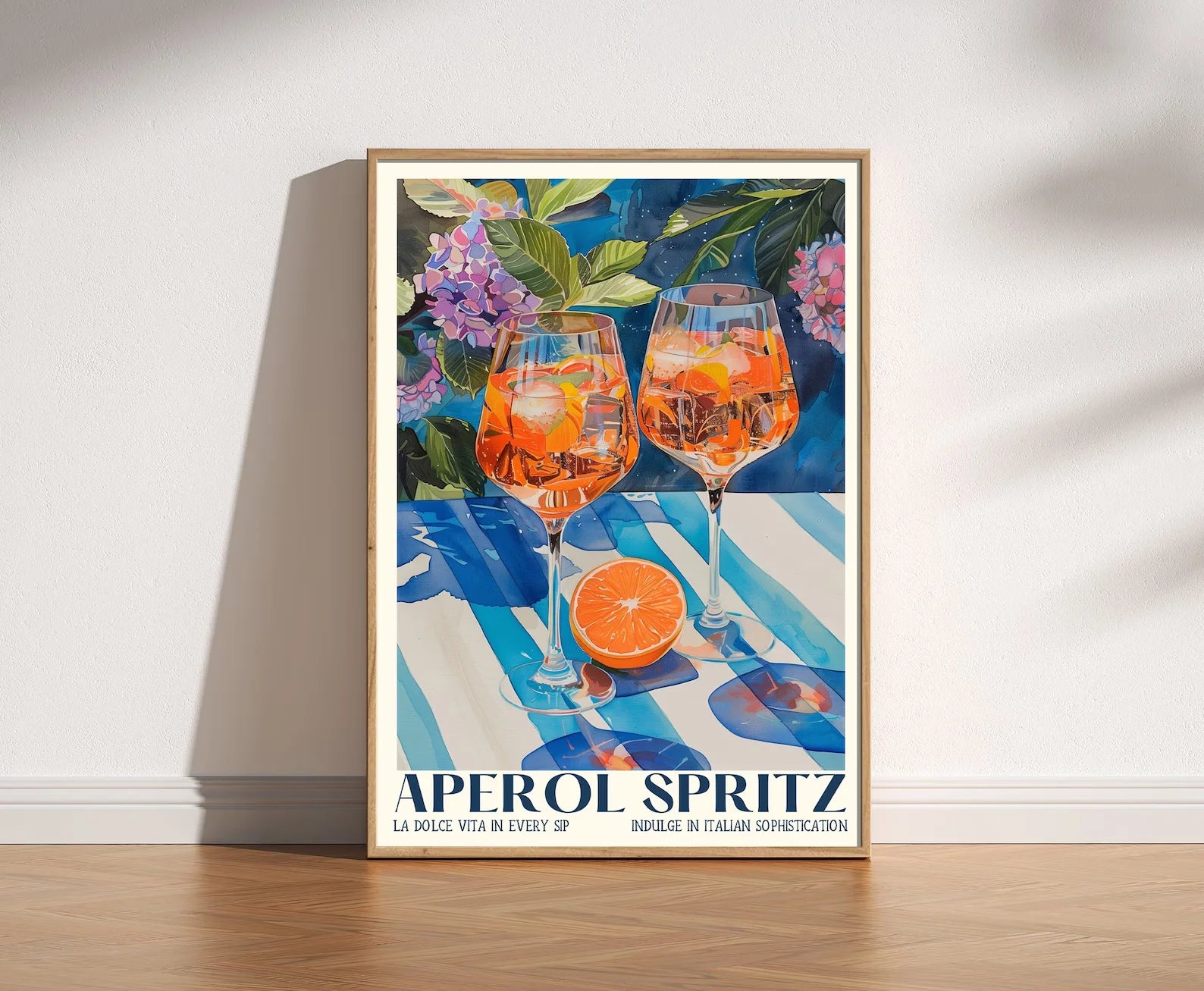 Aperol Spritz Print, Retro Italian Travel Cocktail Print, Kitchen Poster, Trendy Italian Wall Art, Modern Vintage Summer, Bar Ca Peaceful Pleasures Health and Wellness WS0631 20x30cm Unframed