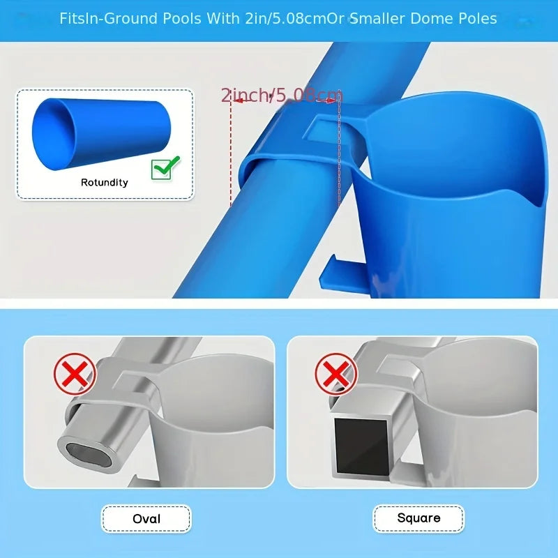 Poolside Cup Holder for Above Ground Pools – 30oz Capacity
