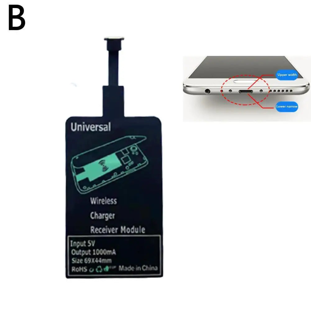 Wireless Charging Receiver Patch – Micro USB & USB-C Module