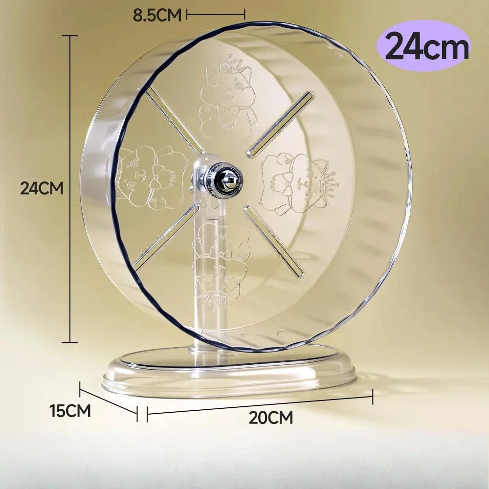 Silent Transparent Hamster Running Wheel | Small Pet Accessory