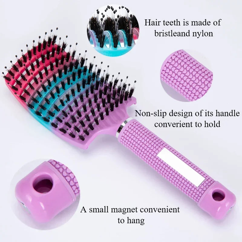 Detangling Hair Brush & Scalp Massage Comb | Nylon Bristles