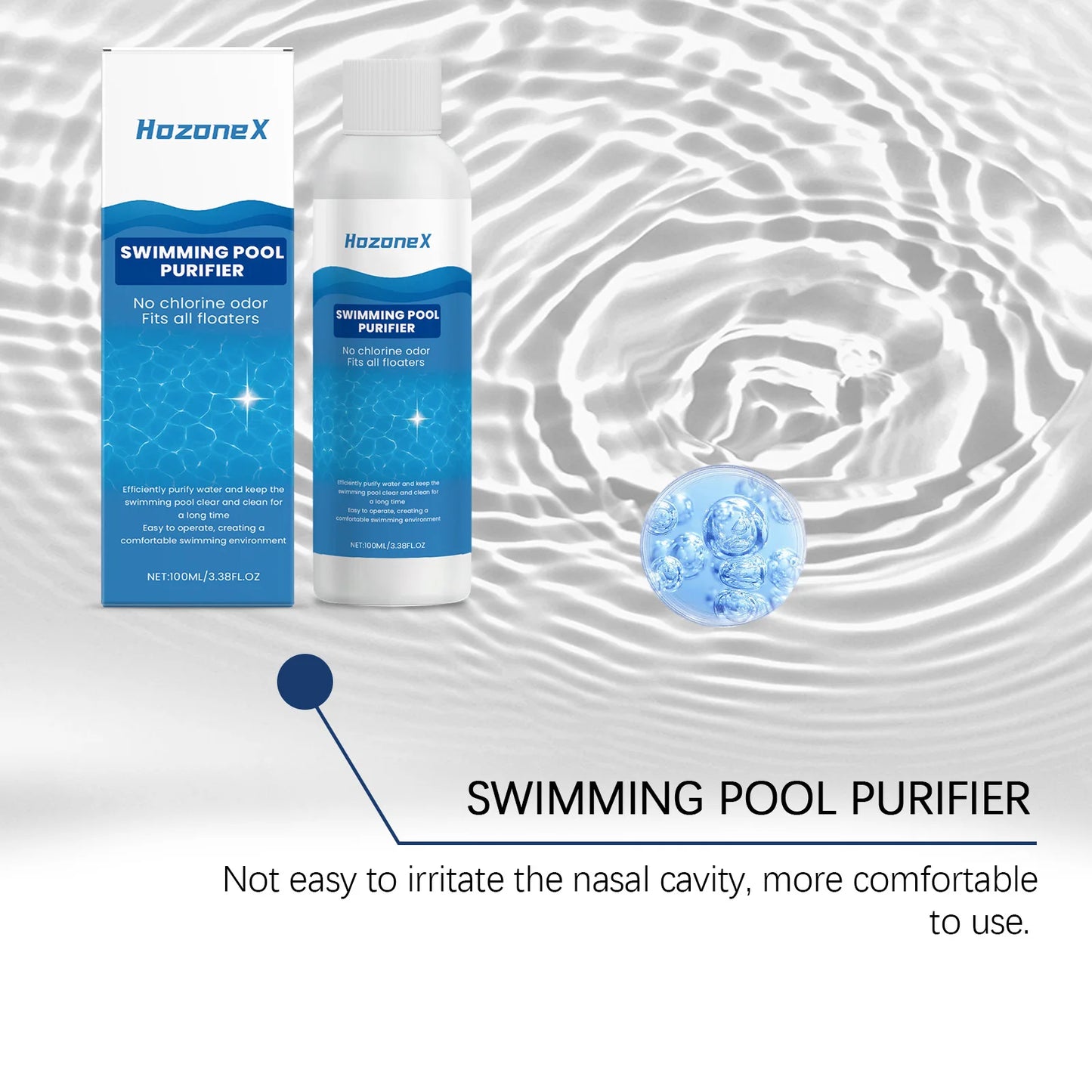 100ml Pool Purifier Liquid | Clear Water & Odor Control