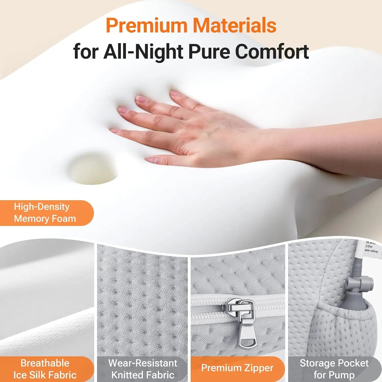 Adjustable Inflatable Cervical Pillow – Memory Foam Peaceful Pleasures Health and Wellness