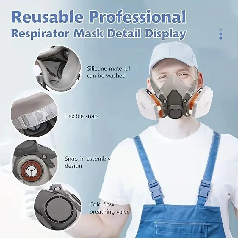 6200 Half Face Respirator – Organic Vapor & Dust Gas Mask