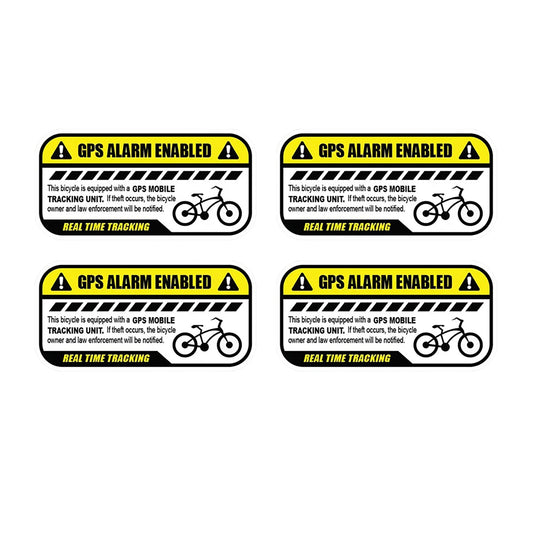 4-Pack GPS Tracking Stickers | Bicycle & Vehicle Security Decals Security Vinyl Decal Peaceful Pleasures Health and Wellness Default Title