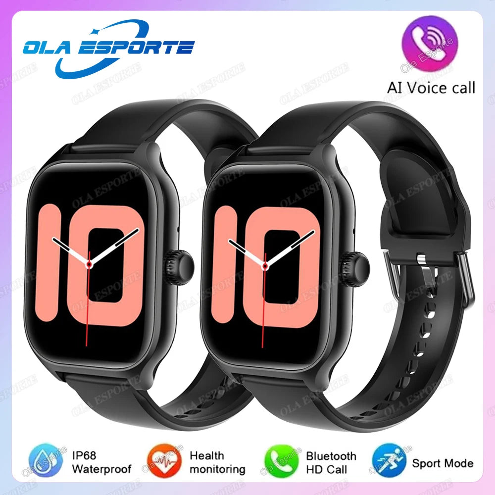 New Smart Watch Bluetooth Talk Tracking Heart Rate Sleep Monitor Multi-sport Modes Bluetooth Smart Watch Gifts for Men and Women Peaceful Pleasures Health and Wellness 2Bk