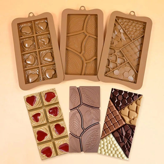 Food Grade Silicone Chocolate Bar Molds – Break-Apart Candy Kit Silicone Chocolate Mold Peaceful Pleasures Health and Wellness