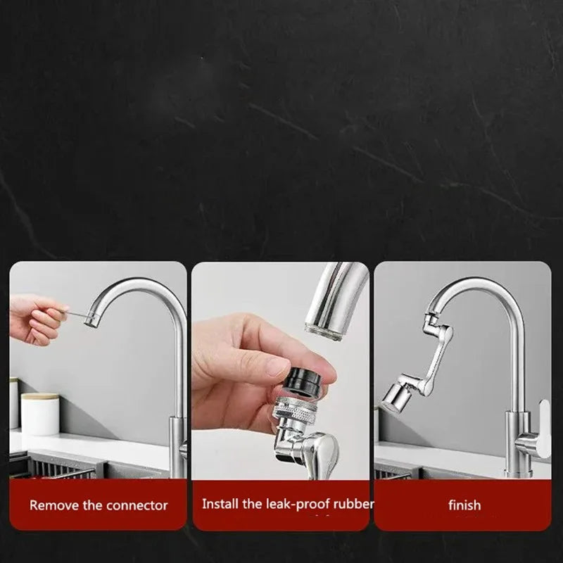 360° Rotating Kitchen Faucet Aerator Sprayer Head – Universal Fit