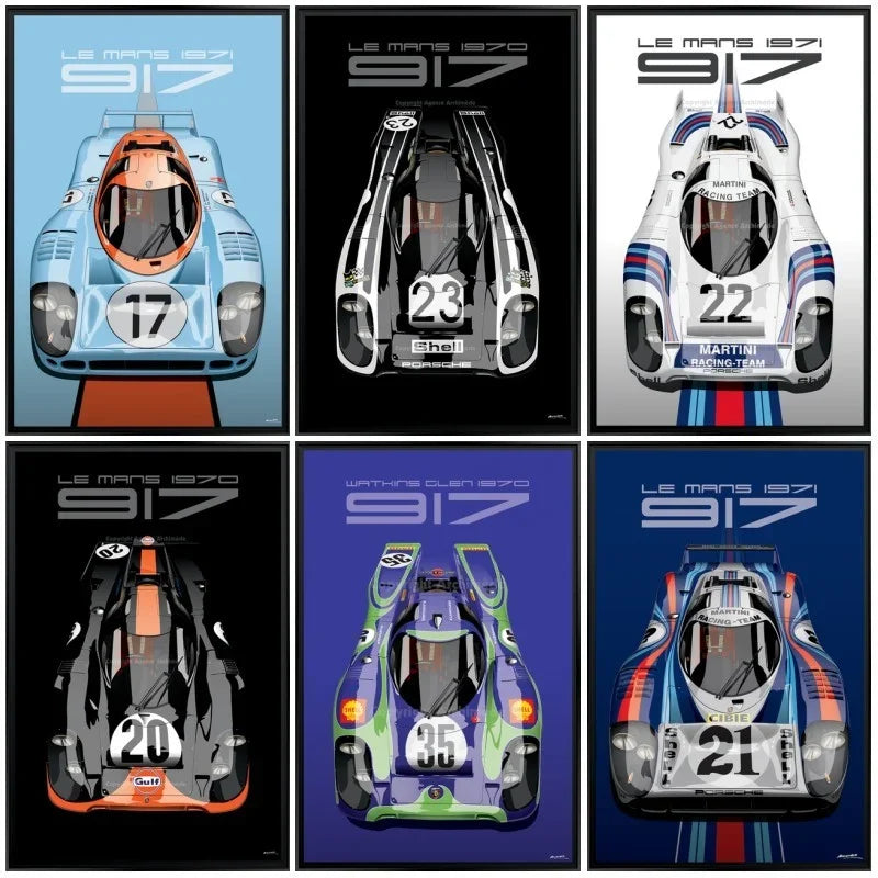 Le Mans 917K Martini Racing Canvas Wall Art Poster Print Canvas Wall Art Peaceful Pleasures Health and Wellness