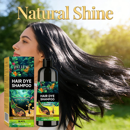 Black Hair Dyeing Shampoo Covering White Hair Enhancing Hair Shine Nourishing Root Beauty Hair Moisturizing Hairdressing Shampoo Peaceful Pleasures Health and Wellness
