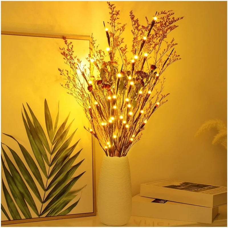 LED Bendable Twig Branch Lights | Battery Operated Holiday Decor