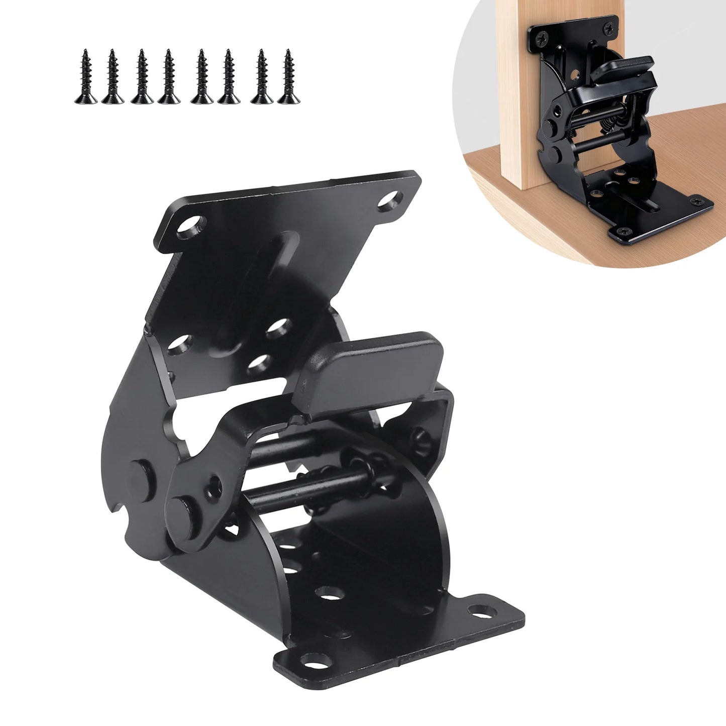 Self-Locking Folding Leg Hinge Bracket 0-90-180° + Screws