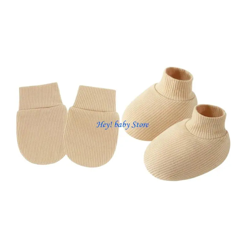 Baby Anti-Scratch Gloves & Socks Set | Newborn 0–6 Months