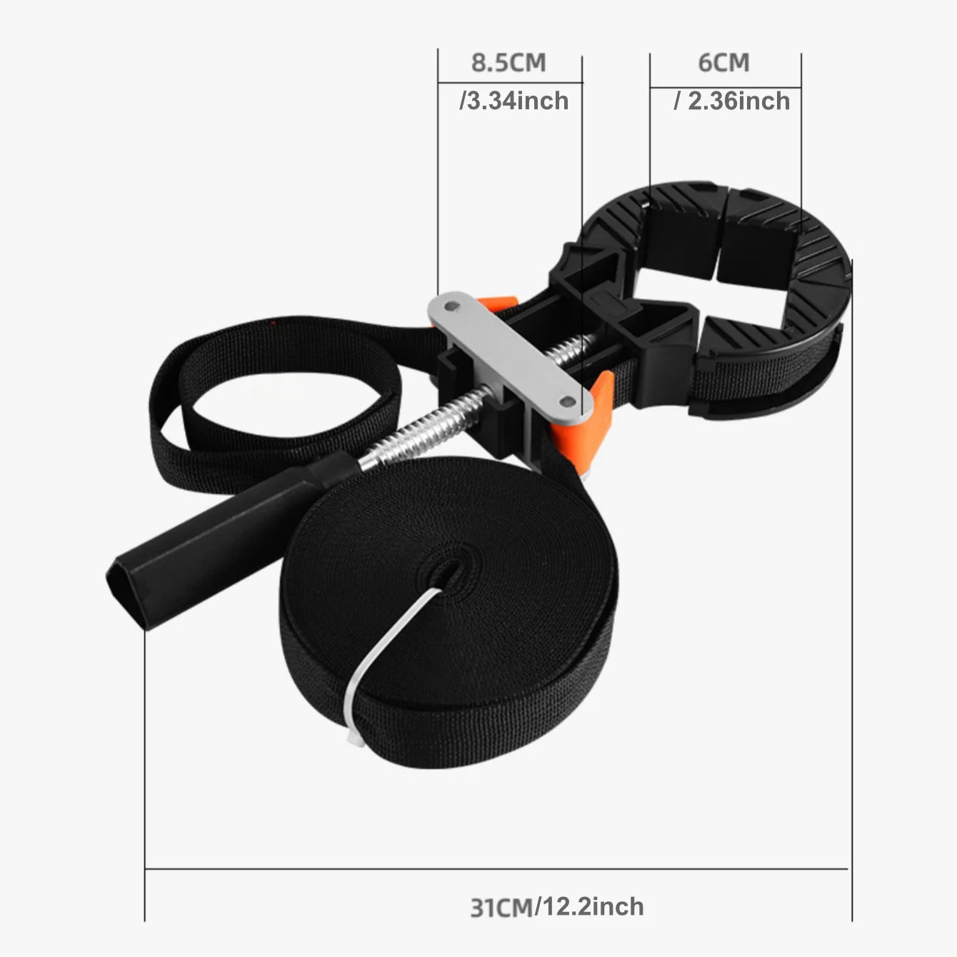 13 FT Woodworking Belt Strap Clamp | 4 Corner Claws