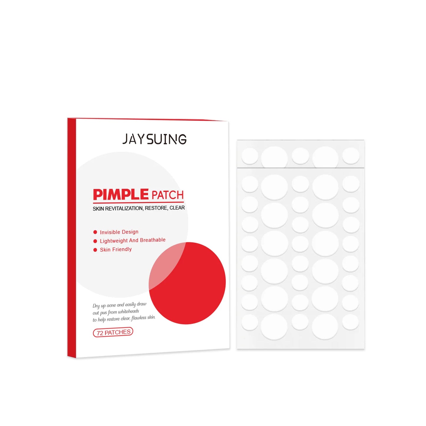 Jaysuing Acid Acne Patches Invisible Hydrocolloid Pimple Patch for Face Spot Treatment for Blemishes Zits Day Night Use Peaceful Pleasures Health and Wellness 1 Box