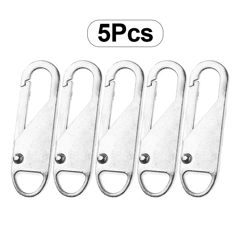 Universal Metal Zipper Sliders – 5pc DIY Repair Kit