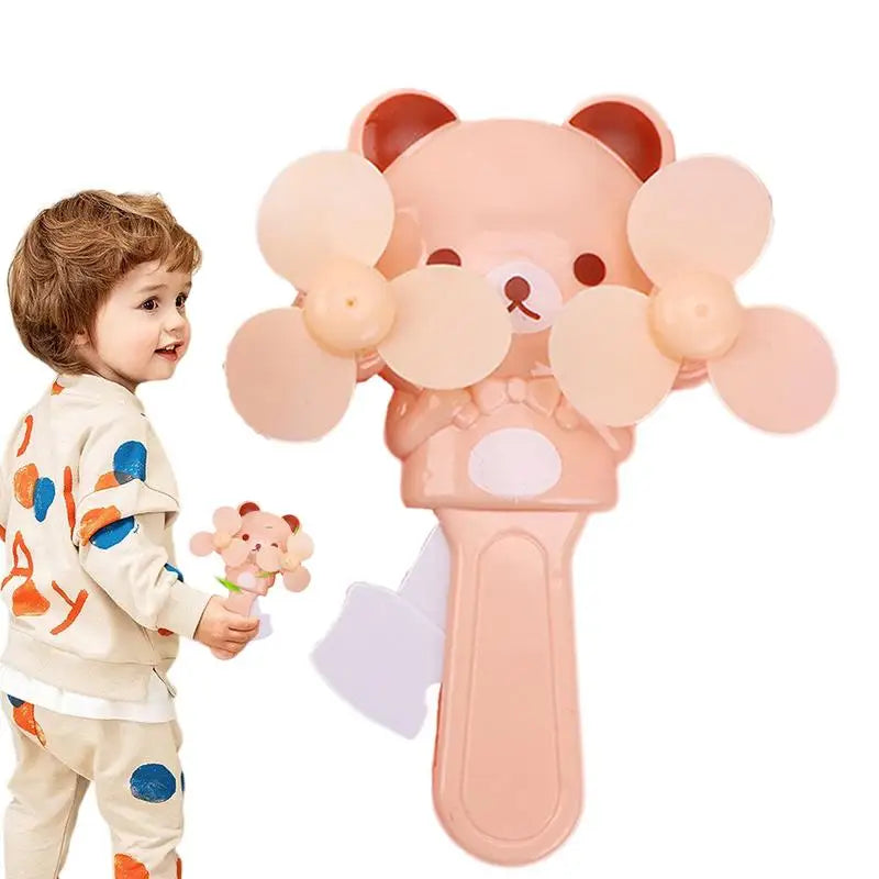 Manual Press Cooling Fans Cartoon Double Fan Leaf Handheld Mini Cooling Fan For Children Cute Summer Kids Fans Party Favors For Peaceful Pleasures Health and Wellness
