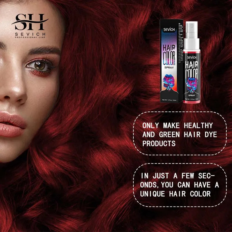 Sevich Hair Color Spray – Temporary Hair & Beard Dye, Long-Lasting, 5 Colors 30ml Peaceful Pleasures Health and Wellness