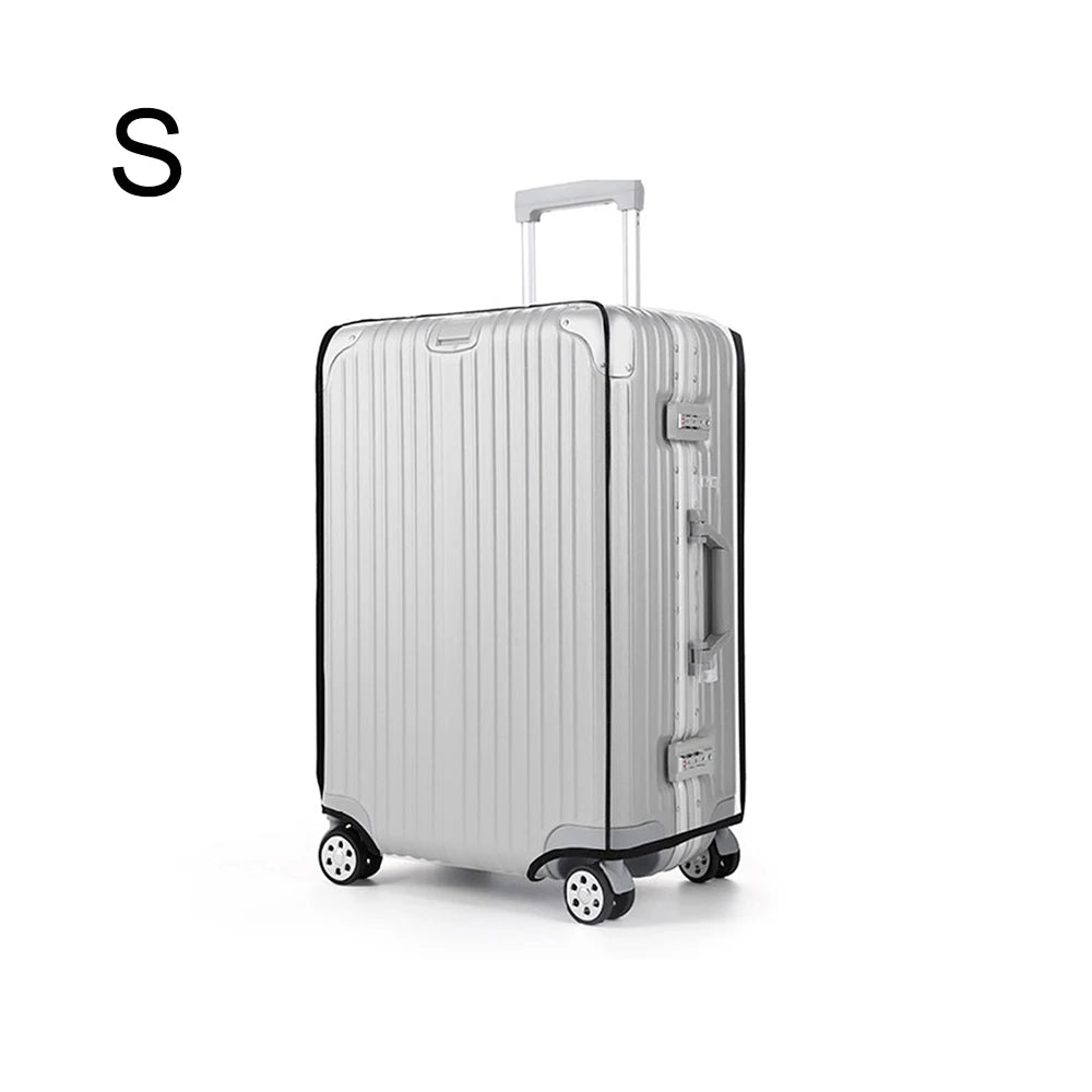 Transparent Pvc Luggage Protective Cover Wheeled Luggage Protective Cover Wear-Resistant Outer Cover Transparent Protective Peaceful Pleasures Health and Wellness 18 inches