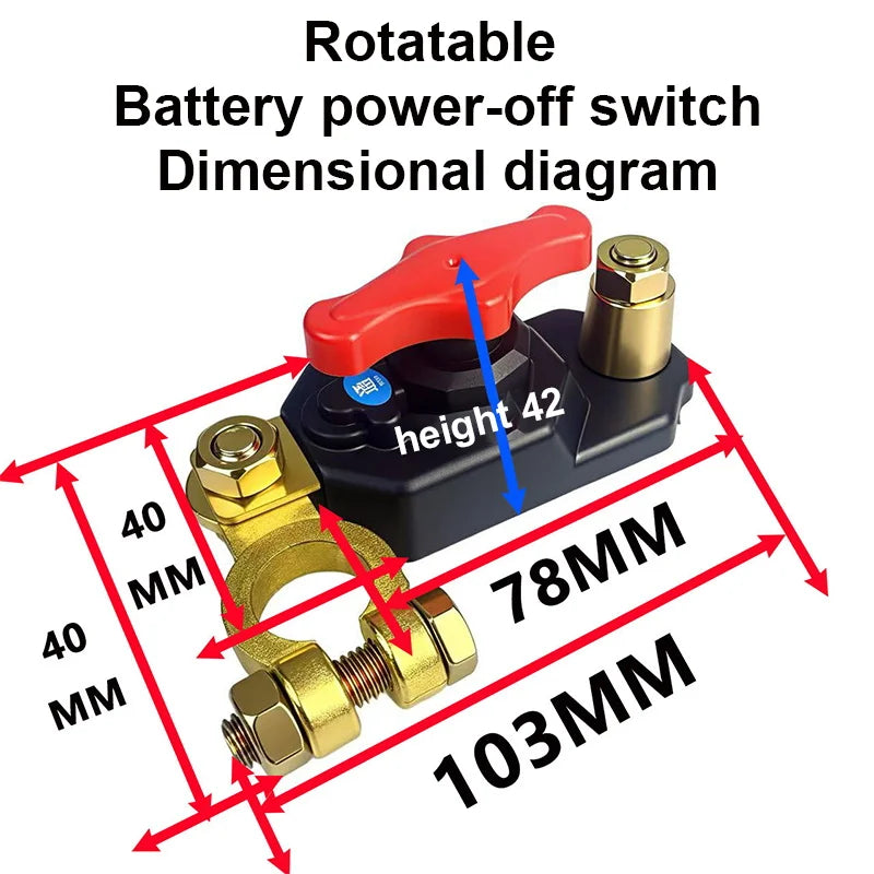 Car Battery Disconnect Switch 16-17mm | Universal Cut-Off Knob