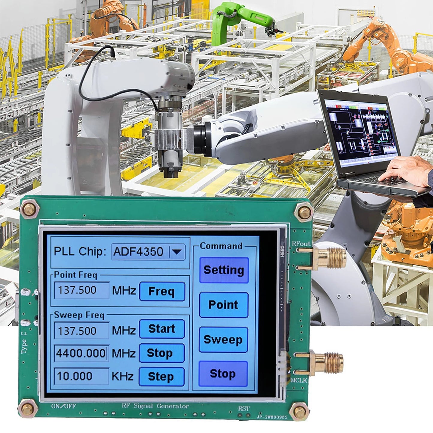 Generator Generator Full RF Sweep Frequency PC Control with Data Cable ADF4350/ ADF4351 Peaceful Pleasures Health and Wellness