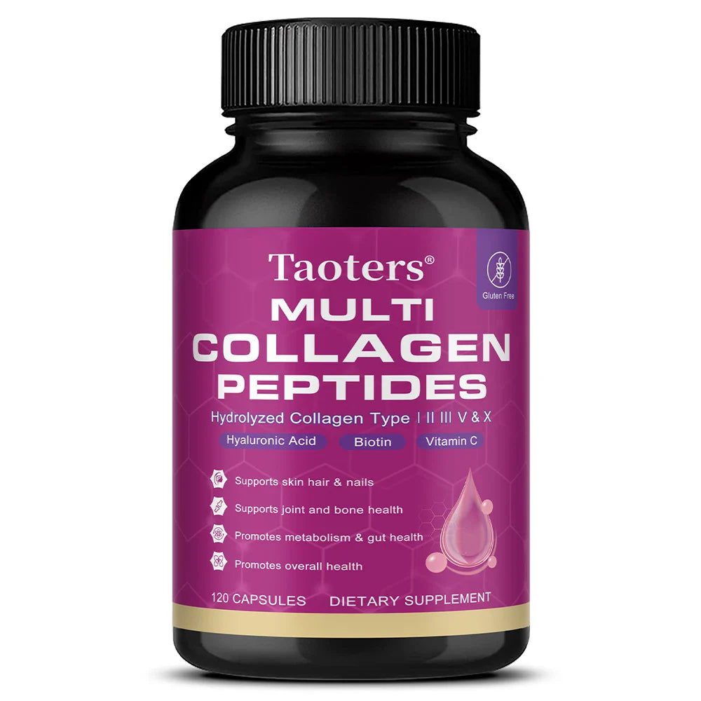 Multi Collagen Capsules Type I II III V X – Skin Hair Nails