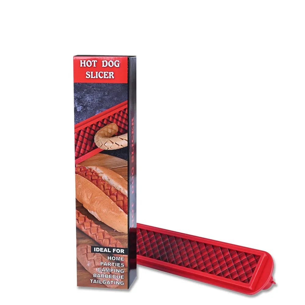 Hot BBQ Sausage Hot Dog Slicers BBQ and Home Kitchen Tools Hot Dog Slicers Peaceful Pleasures Health and Wellness as show 1pc