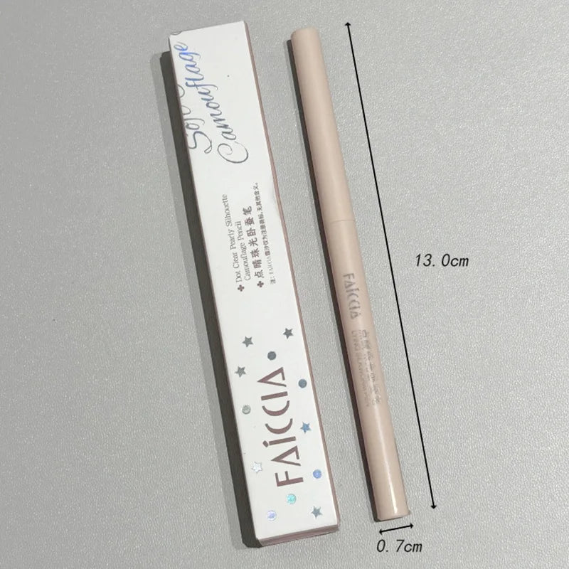 Matte Pink Glitter Eye Shadow Pencil | Lying Silkworm Pen
