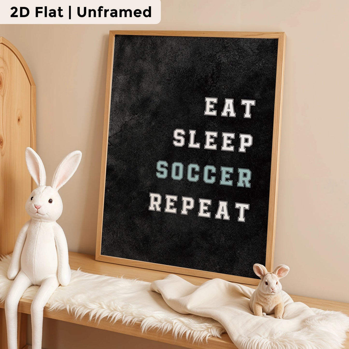 3-Piece Soccer Ball Canvas Wall Art | Kids Room Decor Print