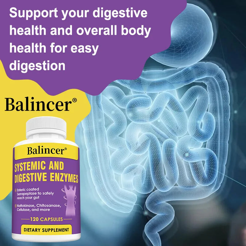 Balincer Systemic Digestive Enzymes – 120 Capsules | Gut Health