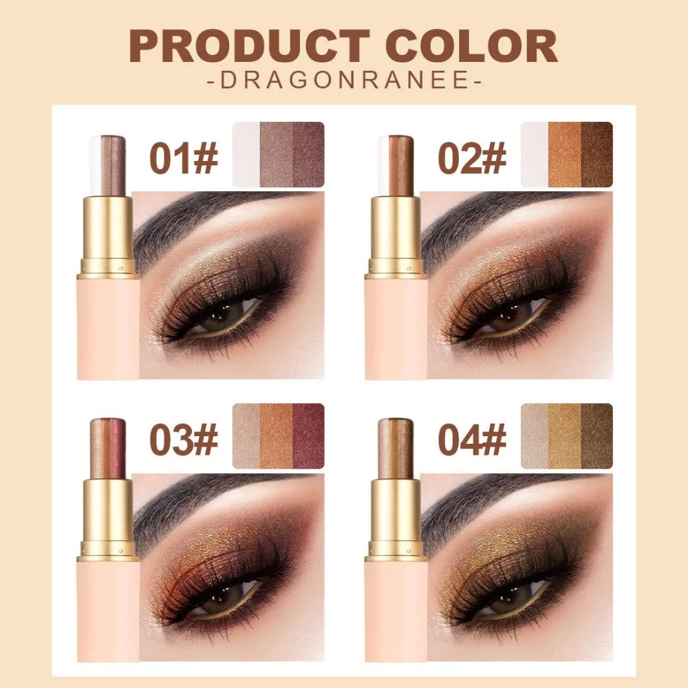 3-in-1 Shimmer Eyeshadow Pen | Glitter Pearl Highlighting Stick