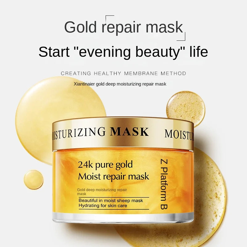 24K Gold Sleeping Mask – Hyaluronic Acid Anti-Aging Night Mask
