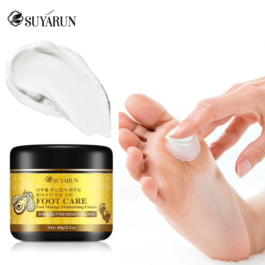 SUYARUN Oat & Witch Hazel Foot Cream - Moisturizing, Soothing, Cracked Heel Repair, Intensive Hydration for Dry Feet. Peaceful Pleasures Health and Wellness
