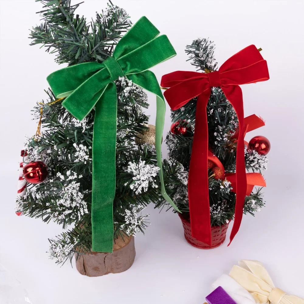 45cm Velvet Christmas Ribbon Bow | Wreath & Gift Decoration