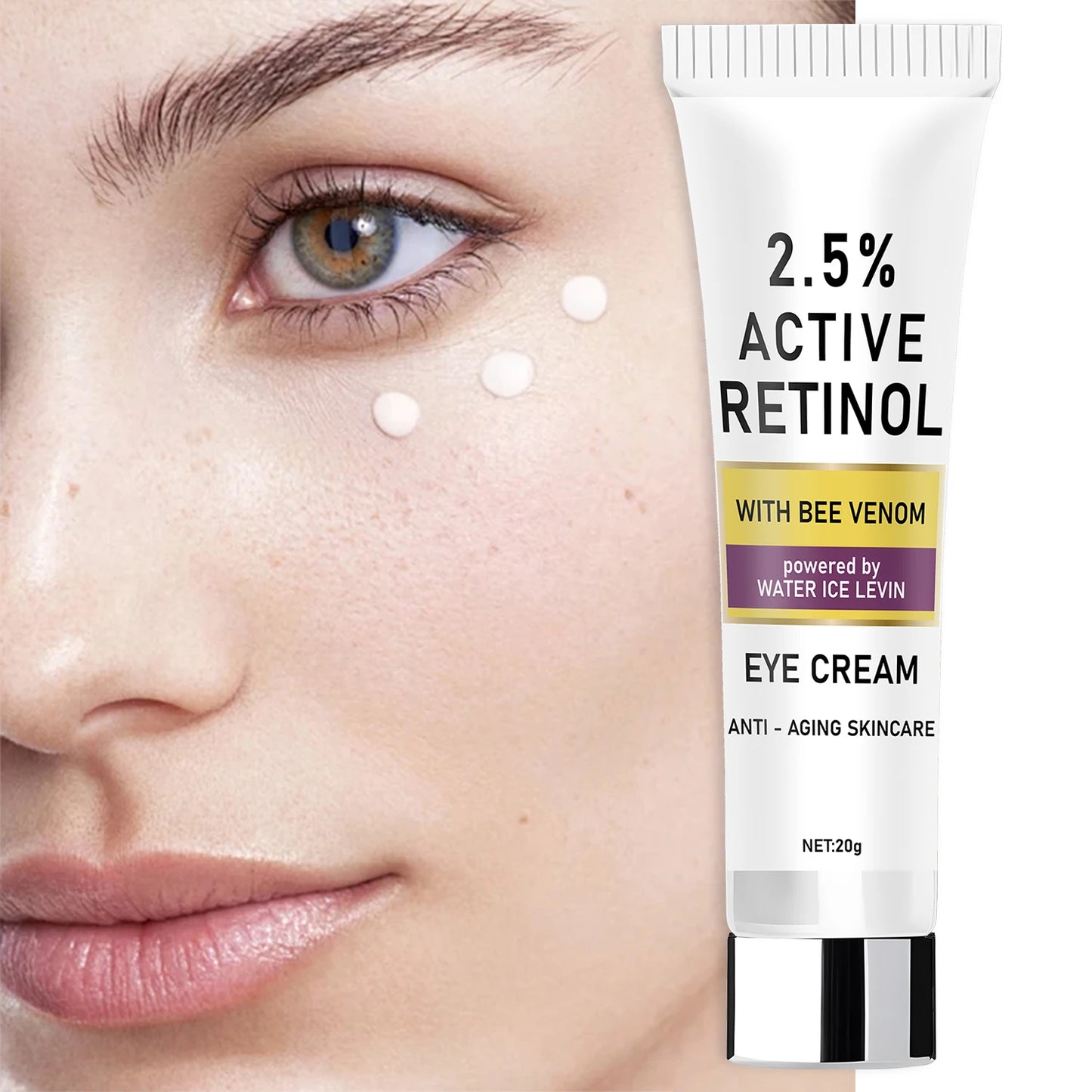 Retinol & Bee Venom Anti-Aging Eye Cream | Moisturizing 20g Anti-Aging Eye Cream Peaceful Pleasures Health and Wellness