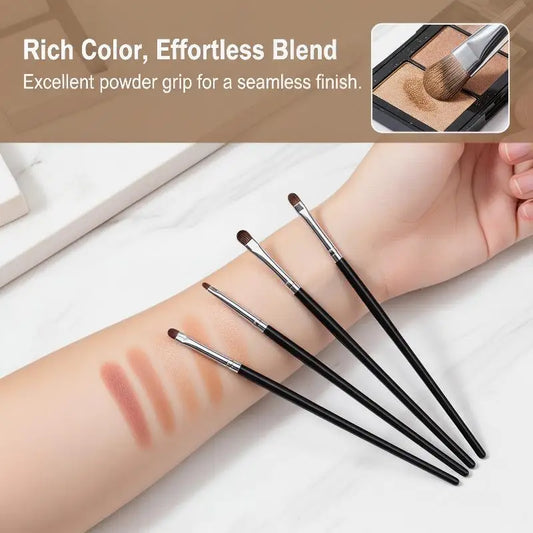 4pc Precision Eyeshadow Brush Set – Soft Horsehair Makeup Eyeshadow Brush Set Peaceful Pleasures Health and Wellness