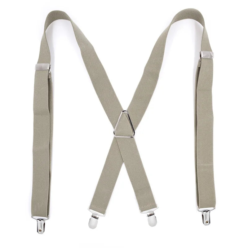 2.5*110cm Men Women Suspender Adult 4 Clips Mens Suspenders X Type Elastic Adjustable Strap Wide Braces Work Male Jockstrap Peaceful Pleasures Health and Wellness