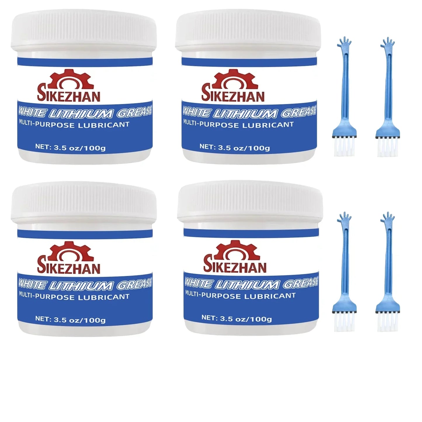 White Lithium Grease with Brush – Waterproof Multi-Purpose Lubricant