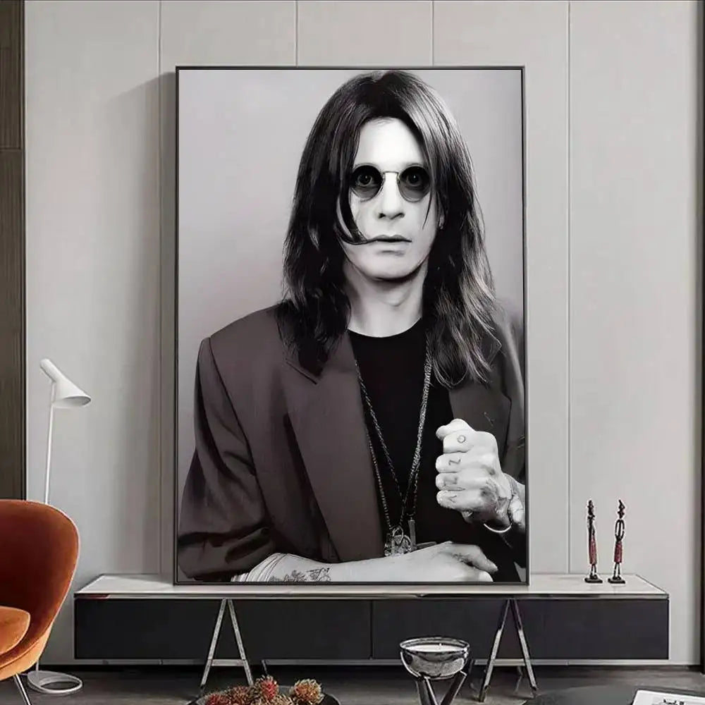 Ozzy Osbourne HD Wall Poster | Waterproof PVC Music Decor Music Wall Poster Peaceful Pleasures Health and Wellness